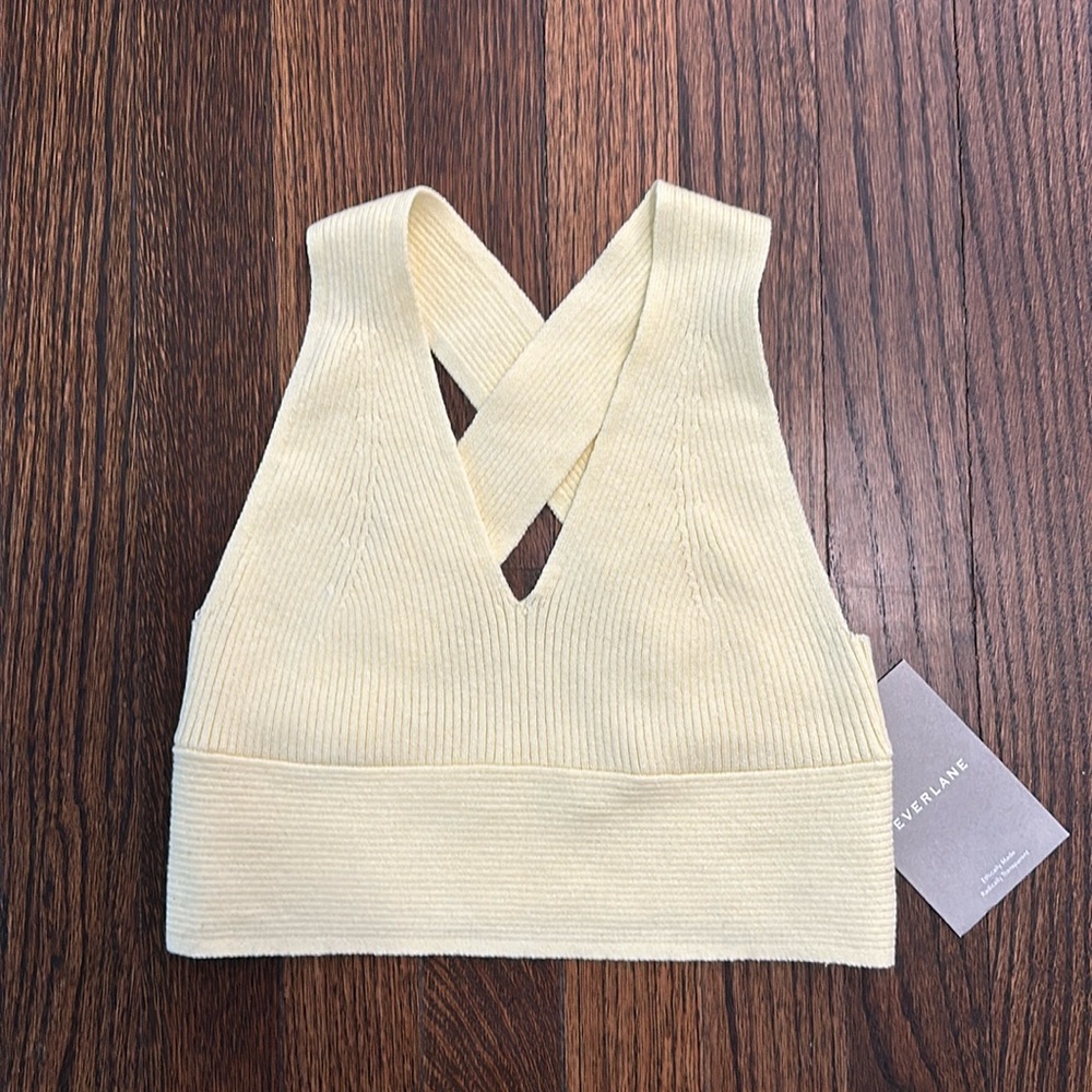 Everlane Yellow Knit Crop Top